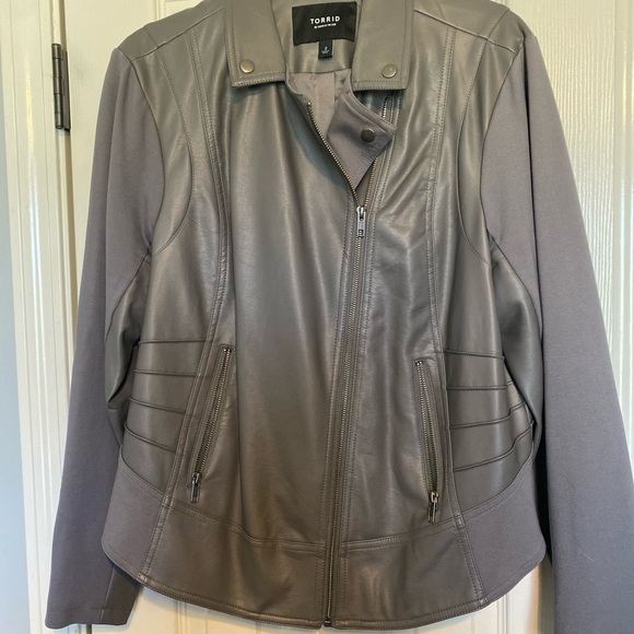 torrid Jackets & Blazers - Torrid Charcoal Motto Jacket